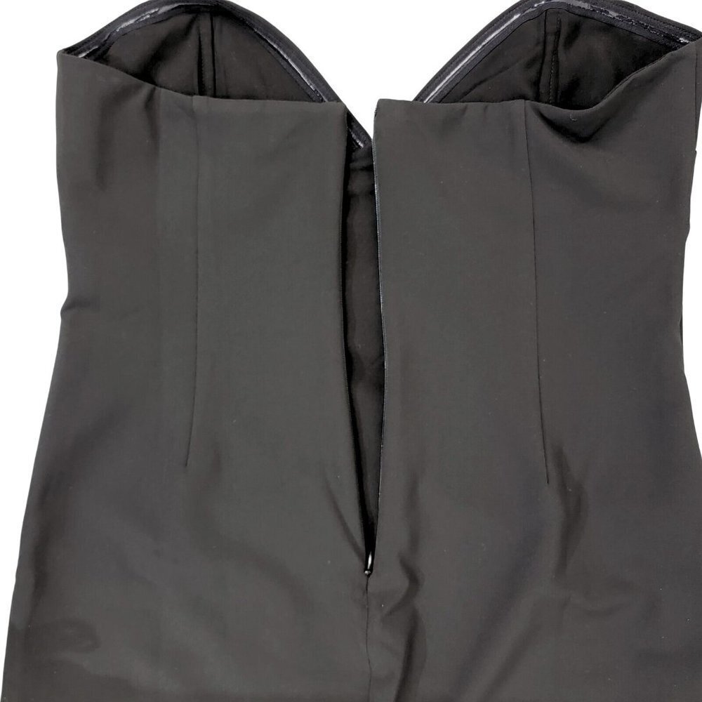 Chrissy Teigen Mini Dress Size Large Black Revolve Ivy Strapless Evening Gown - Picture 8 of 15